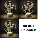 Luminária de Anjo de Asas Abertas em Acrílico Luminoso Cristal®