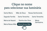 Luminárias de Nossa Senhoras em Acrílico Luminoso Cristal®