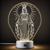 2Mª Luminária de Nossa Senhora Aparecida em Acrílico Luminoso Cristal®