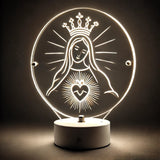 Luminária de Nossa Senhora Aparecida em Acrílico Luminoso Cristal®